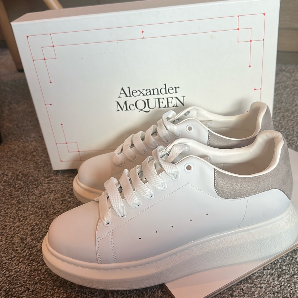 Adidas Alexandra Mcqueen White With Grey Velour
